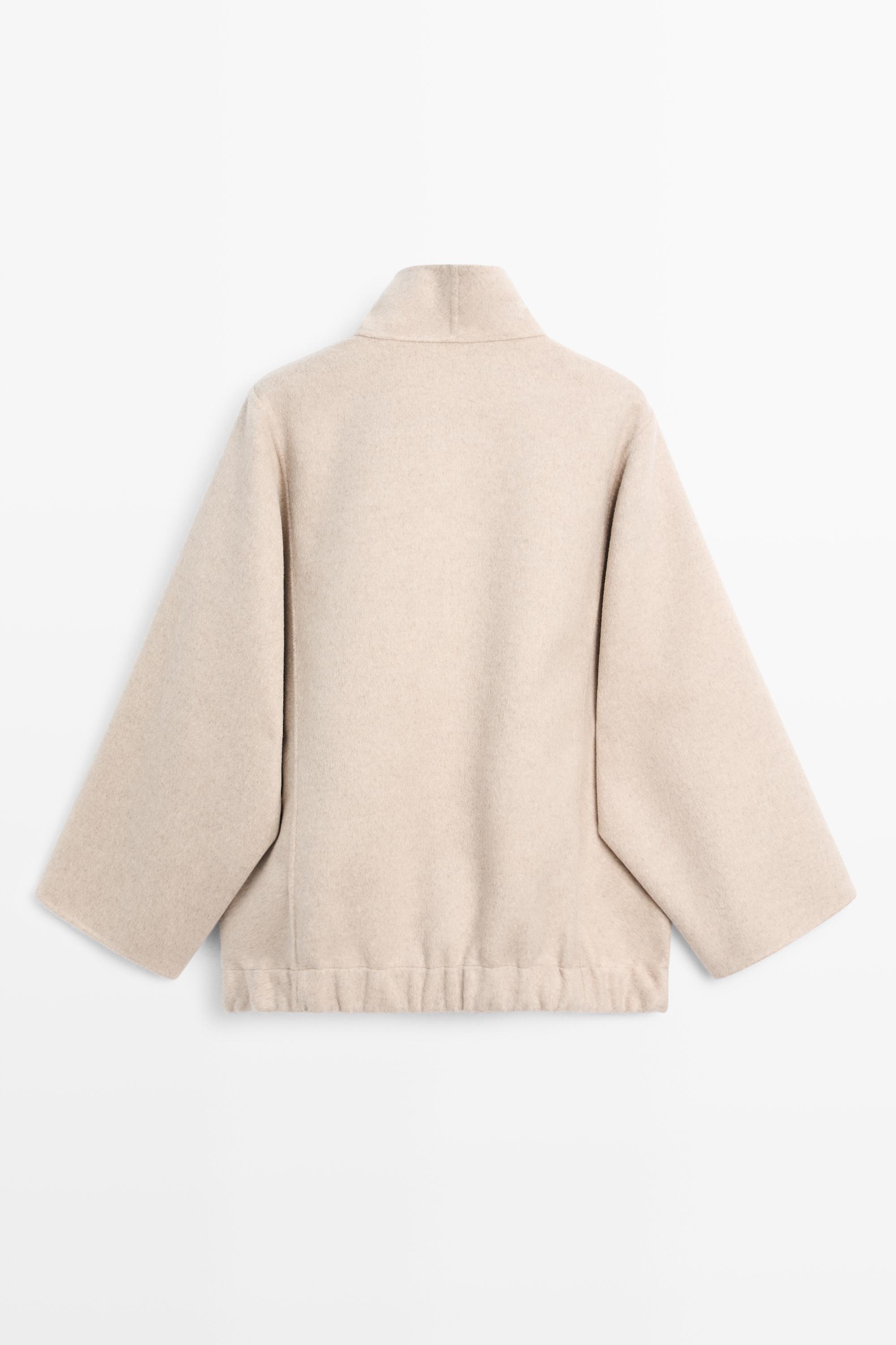 Wool blend bomber jacket
